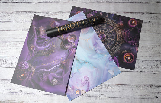 READING MAT / ALTAR MAT SET OF 3 IN TUBE - PURPLES